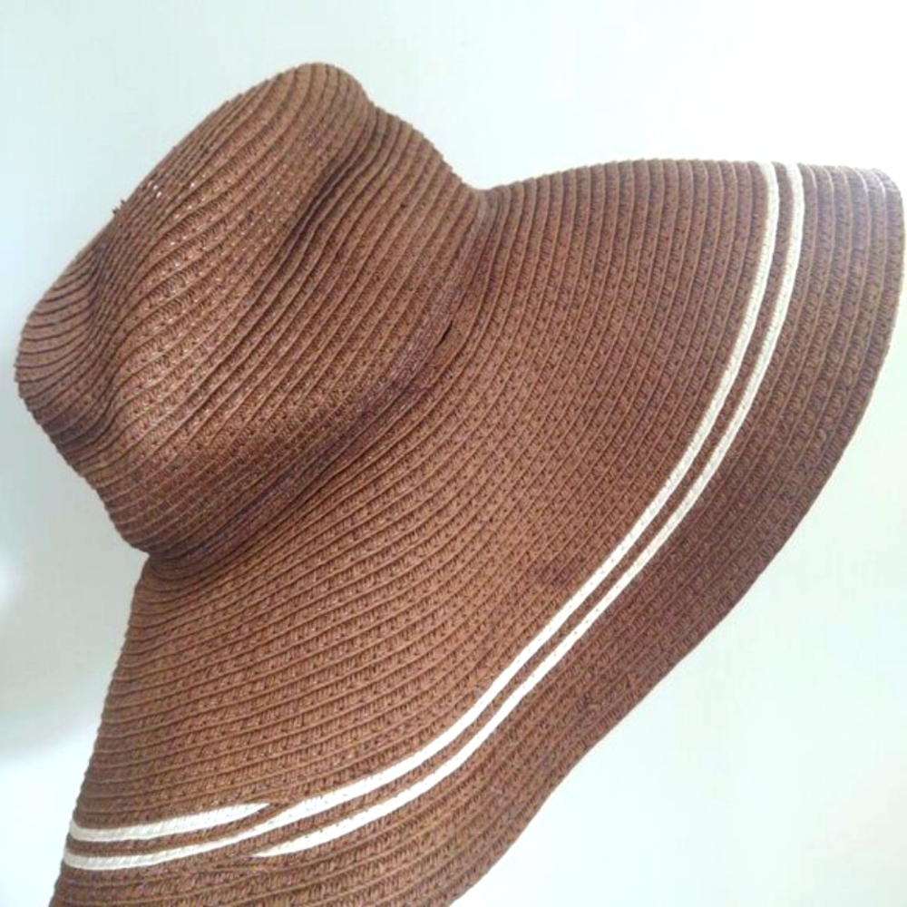 Stripe Floppy•Hat~ Natural Tan Color by Strand